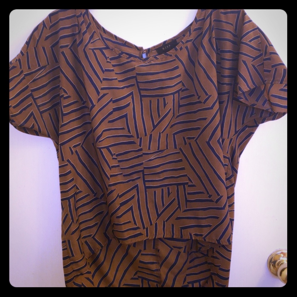 Brown dressy blouse